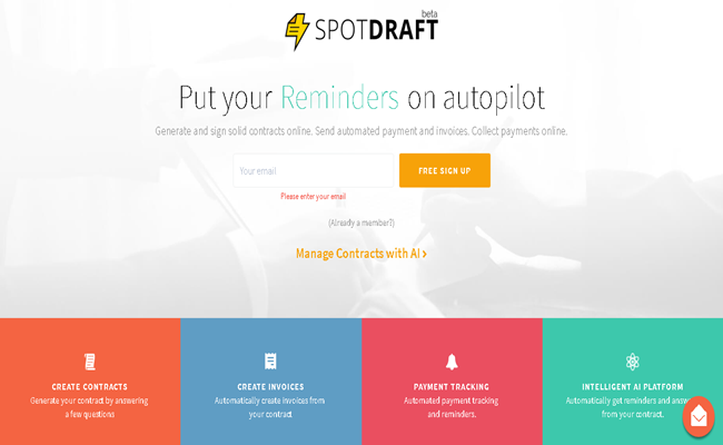Front page SpotDraft spotdraft.com arsip - [Amerika Serikat] SpotDraft Membuat AI Assistant Untuk Semua Keperluan Kontrak